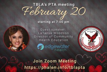 TBLA PTA Meeting with guest speaker LaTanya Woodson